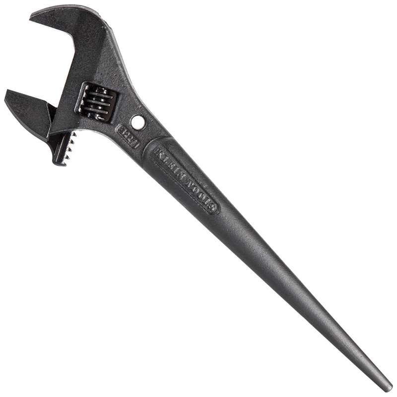 Adjustable Spud Wrench, 10" Length, 1-7/16" Jaw Width, Tether Hole